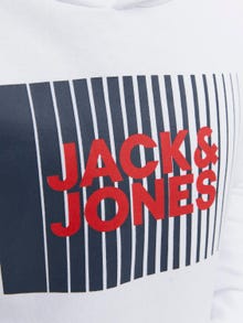 Jack & Jones Logo Kapuutsiga pusa Junior -White - 12237459