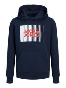 Jack & Jones Logo Hoodie Voor jongens -Navy Blazer - 12237459