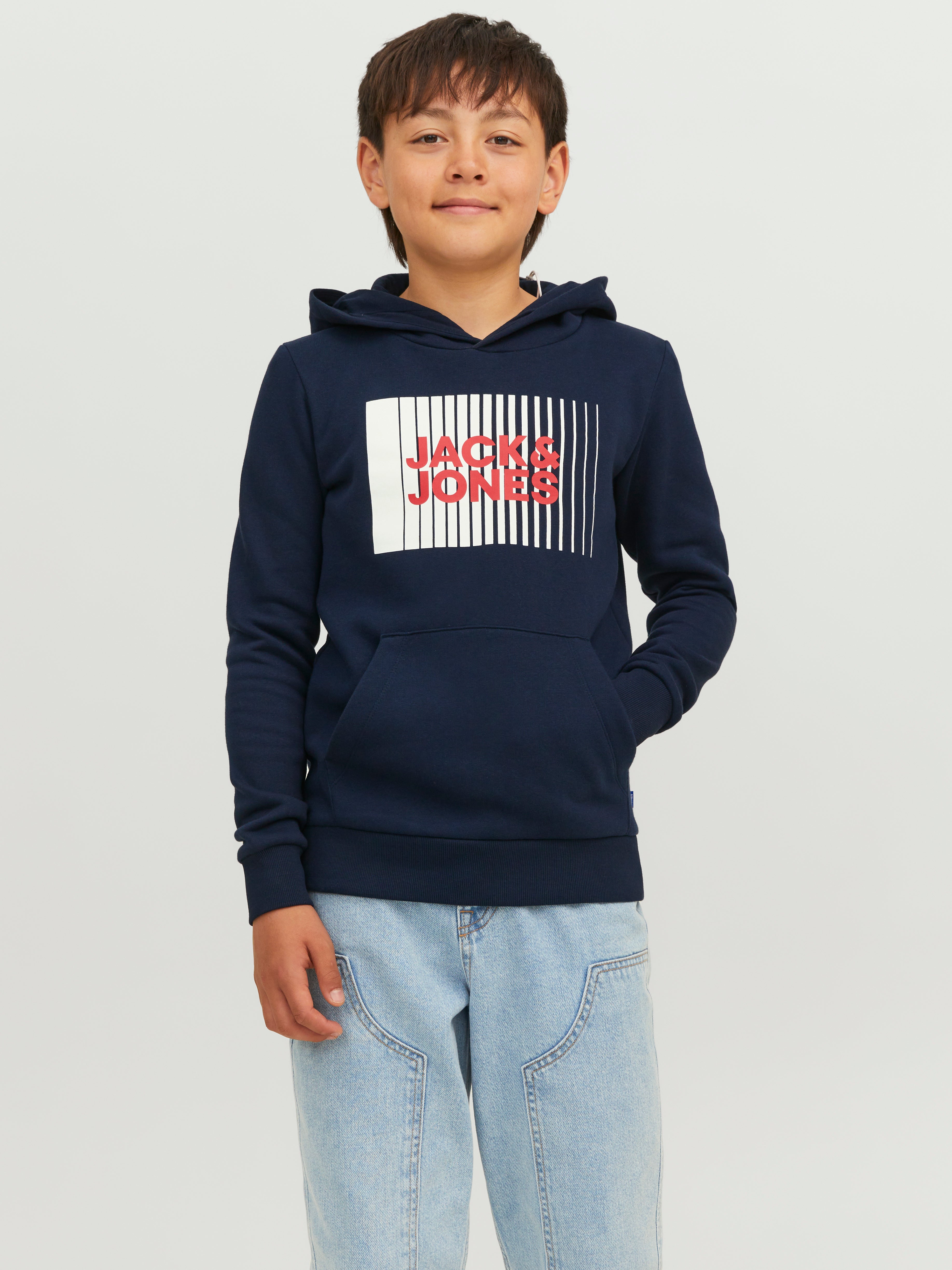 Sweat À Capuche Logo Pour Les Garçons - Jack & Jones - Modalova