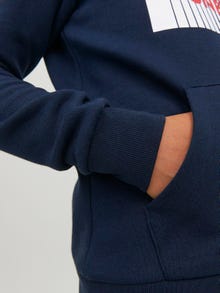 Jack & Jones Logotipas Megztinis su gobtuvu For boys -Navy Blazer - 12237459