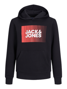 Jack & Jones Logo Hættetrøje Junior -Black - 12237459