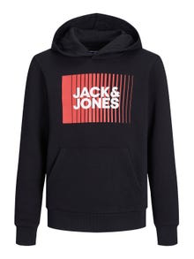 Jack & Jones Logo Hættetrøje Til drenge -Black - 12237459