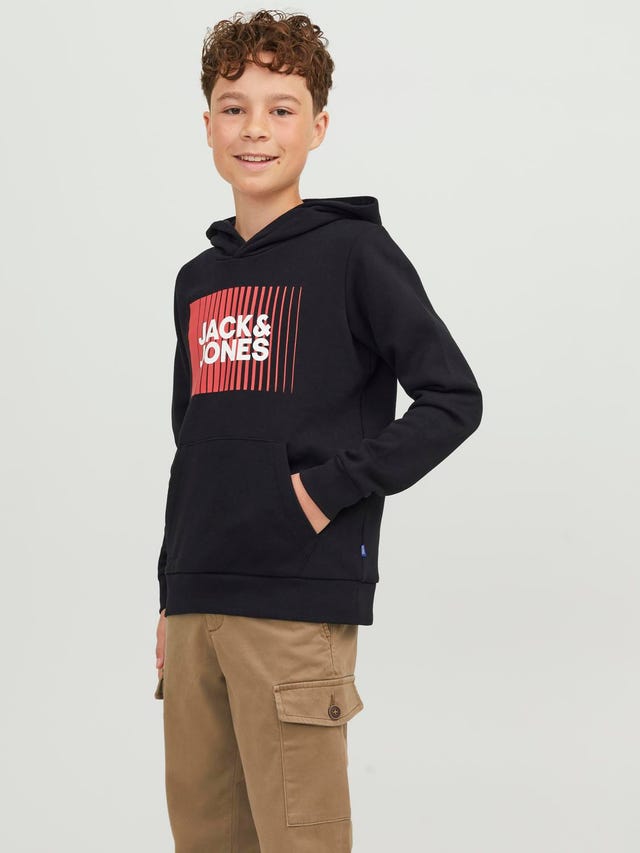 Jack & Jones Logo Mikina s kapucí Junior - 12237459