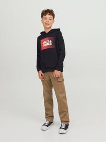 Jack & Jones Logo Hættetrøje Junior -Black - 12237459