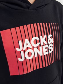 Jack & Jones Logo Hættetrøje Junior -Black - 12237459