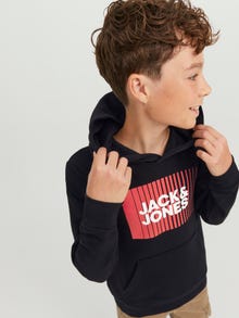 Jack & Jones Logo Hættetrøje Junior -Black - 12237459