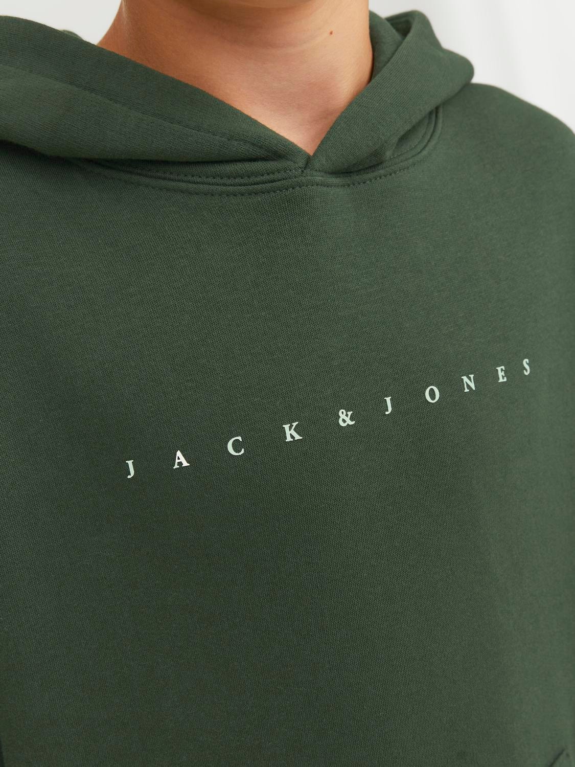 Jack & Jones Logo Hoodie For boys -Mountain View - 12237468
