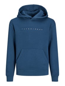 Jack & Jones Logo Mikina s kapucí Junior -Ensign Blue - 12237468