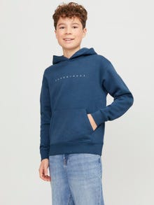 Jack & Jones Logo Mikina s kapucí Junior -Ensign Blue - 12237468