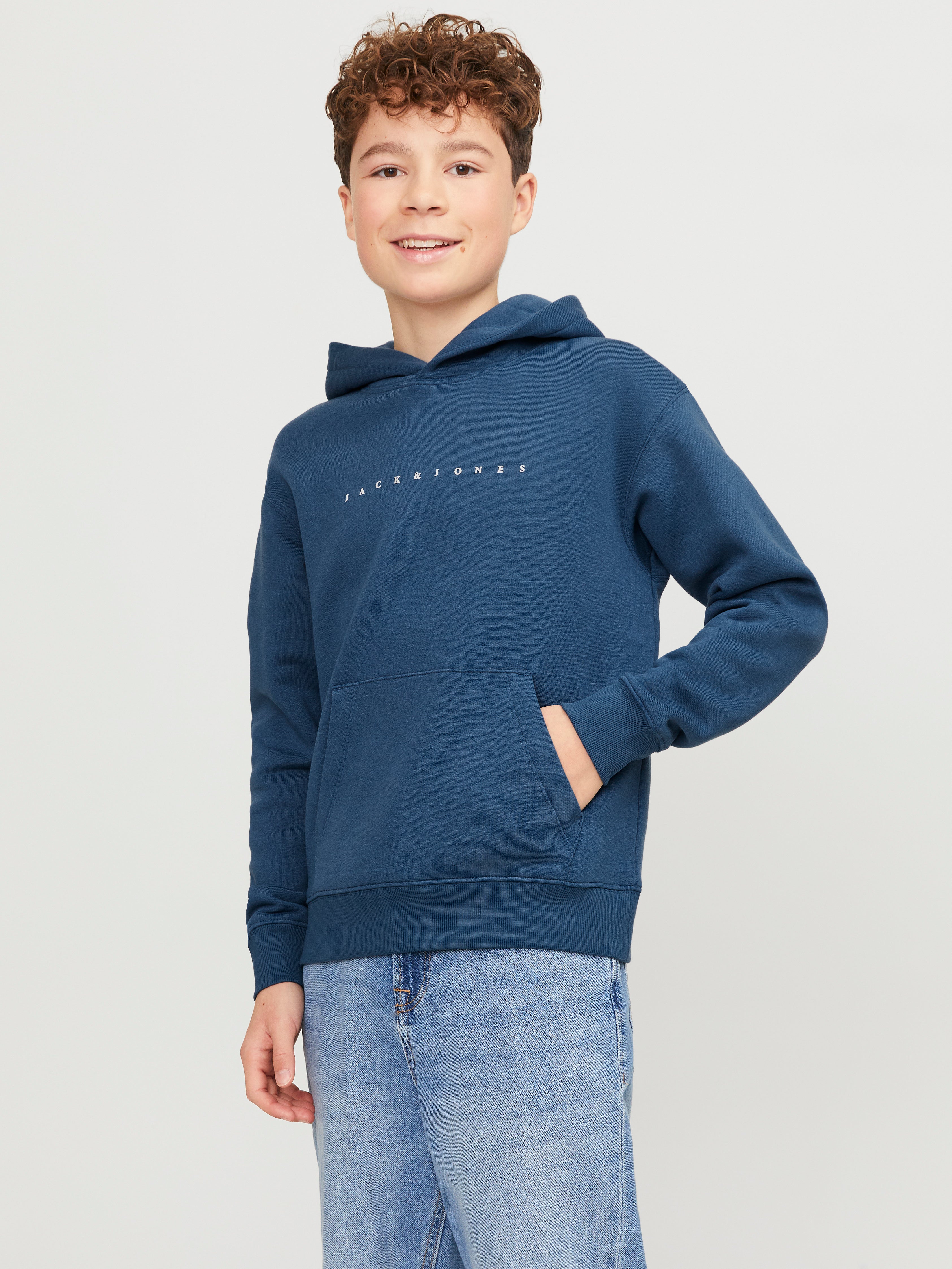 Sweat À Capuche Imprimé Pour Les Garçons - Jack & Jones - Modalova