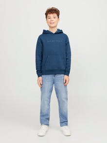 Jack & Jones Logo Mikina s kapucí Junior -Ensign Blue - 12237468