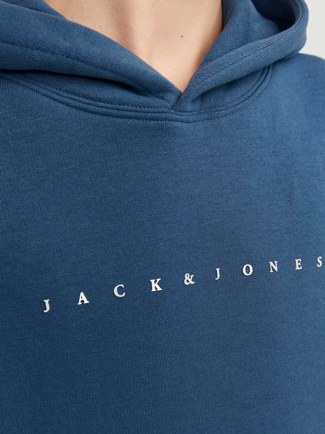 Jack & Jones Logo Kapuzenpullover Für jungs -Ensign Blue - 12237468
