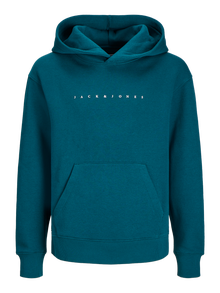 Jack & Jones Hoodie Logo Para meninos -Deep Teal - 12237468