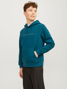 Jack & Jones Hoodie Logo Para meninos -Deep Teal - 12237468