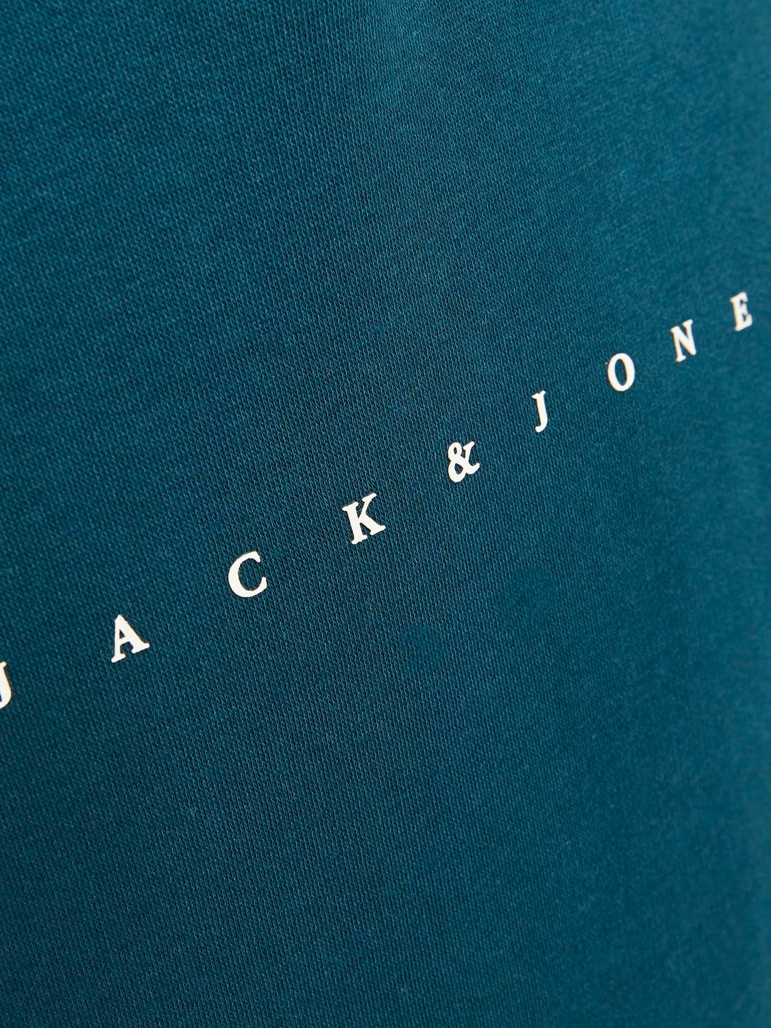 Jack & Jones Logo Hoodie For boys -Deep Teal - 12237468