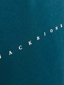 Jack & Jones Logotipas Megztinis su gobtuvu For boys -Deep Teal - 12237468