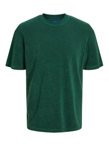 Jack & Jones Ensfarvet Crew neck T-shirt -Trekking Green - 12237489
