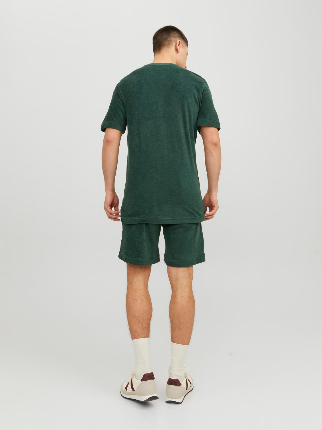 Jack & Jones Einfarbig Rundhals T-shirt -Trekking Green - 12237489