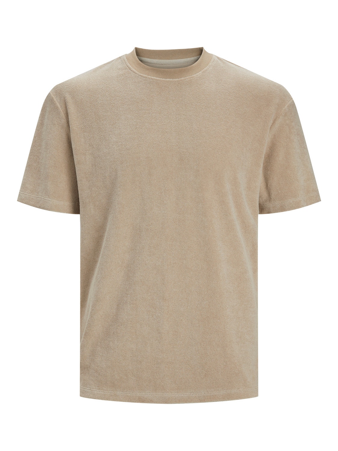 Jack & Jones Plain Crew neck T-shirt -Crockery - 12237489
