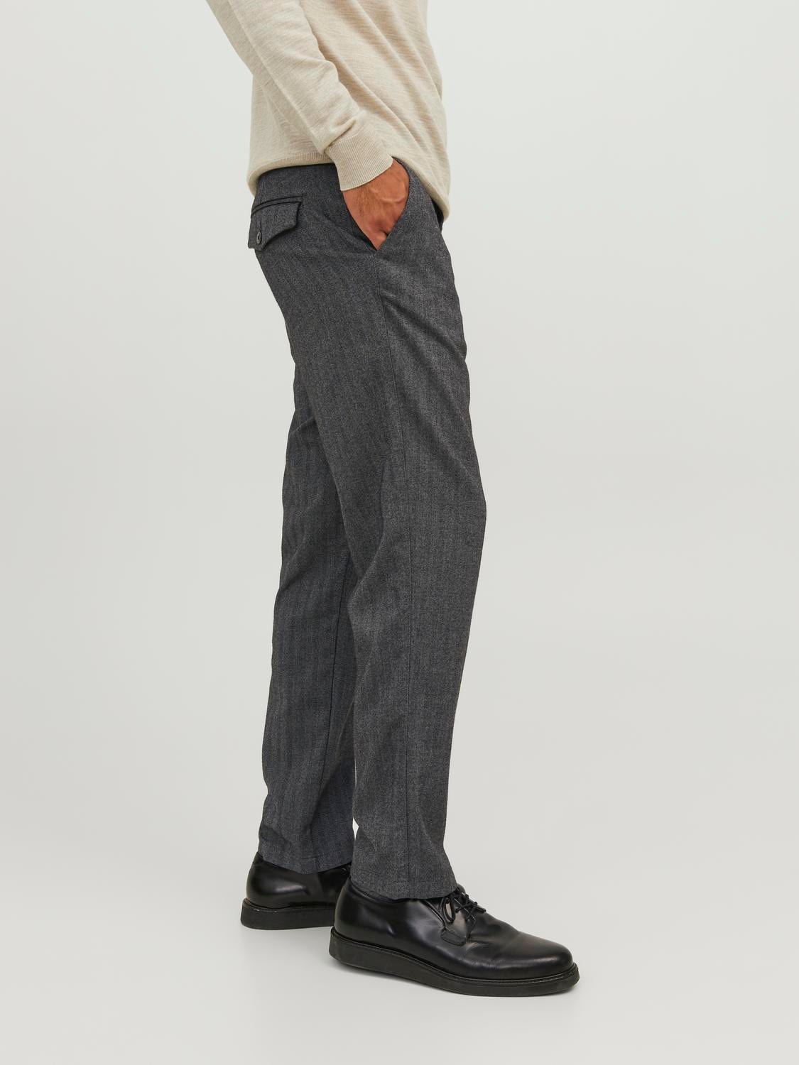 Jack & Jones Regular Fit Puuvillased püksid -Dark Grey - 12237522