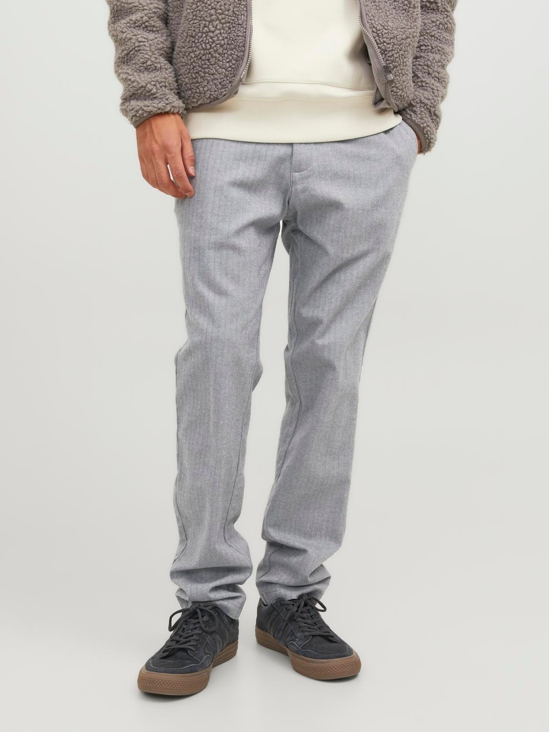 Jack & Jones Calças Chino Slim Fit -Grey Melange - 12237541