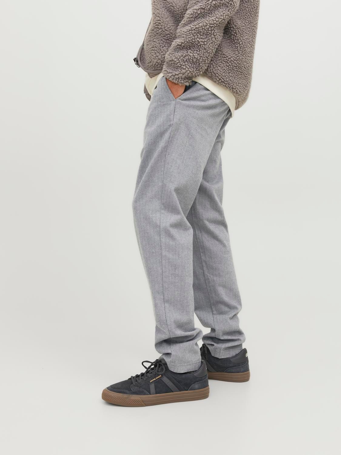 Jack & Jones Pantaloni chino Slim Fit -Grey Melange - 12237541