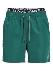 Jack & Jones Plus Size Regular Fit Swim shorts -Dark Green - 12237563