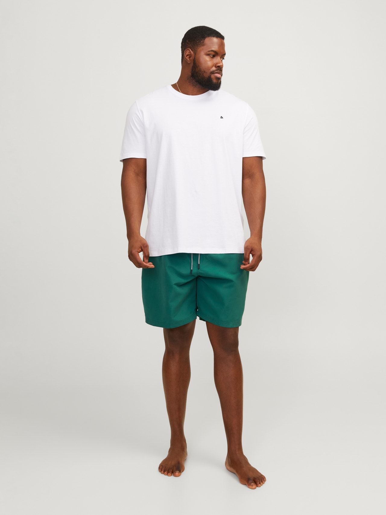Jack & Jones Plus Size Regular Fit Swim shorts -Dark Green - 12237563