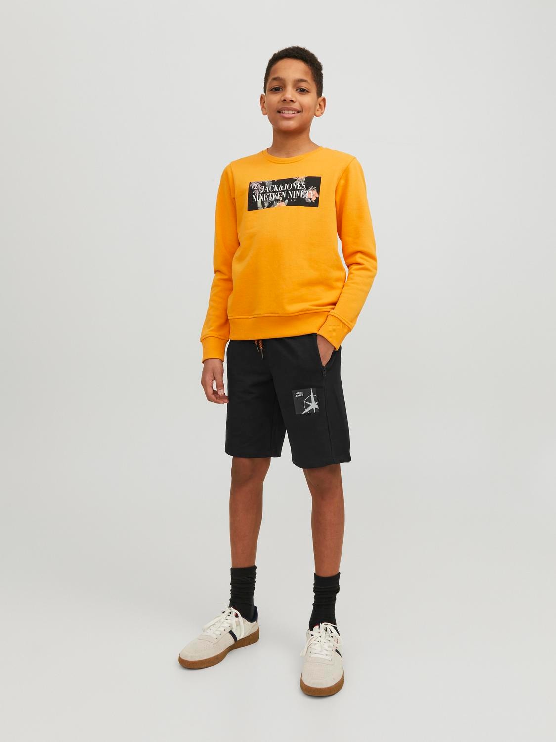 Jack & Jones Regular Fit Calções de malha Para meninos -Black - 12237594