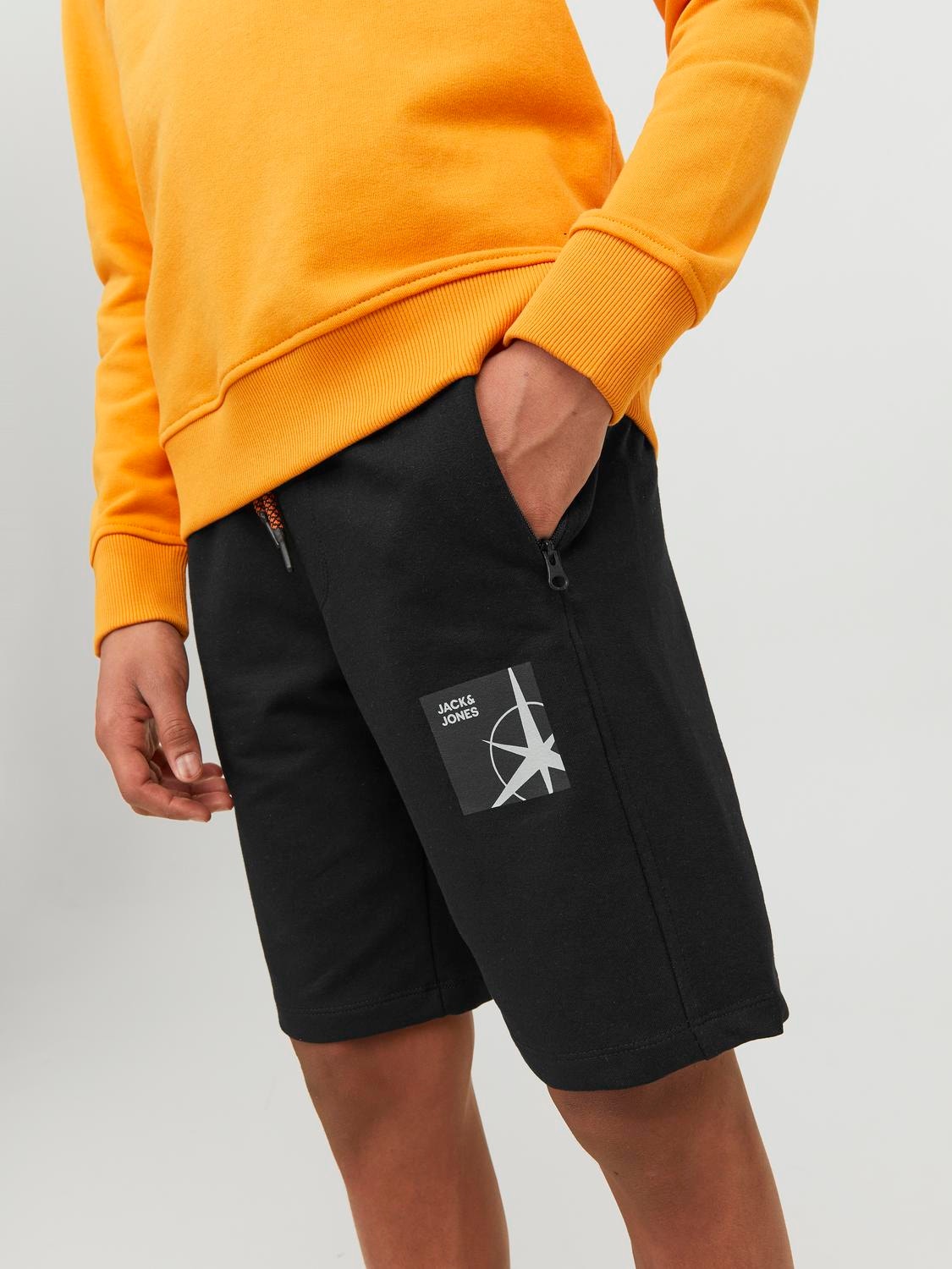 Jack & Jones Regular Fit Sweat shorts Til drenge -Black - 12237594