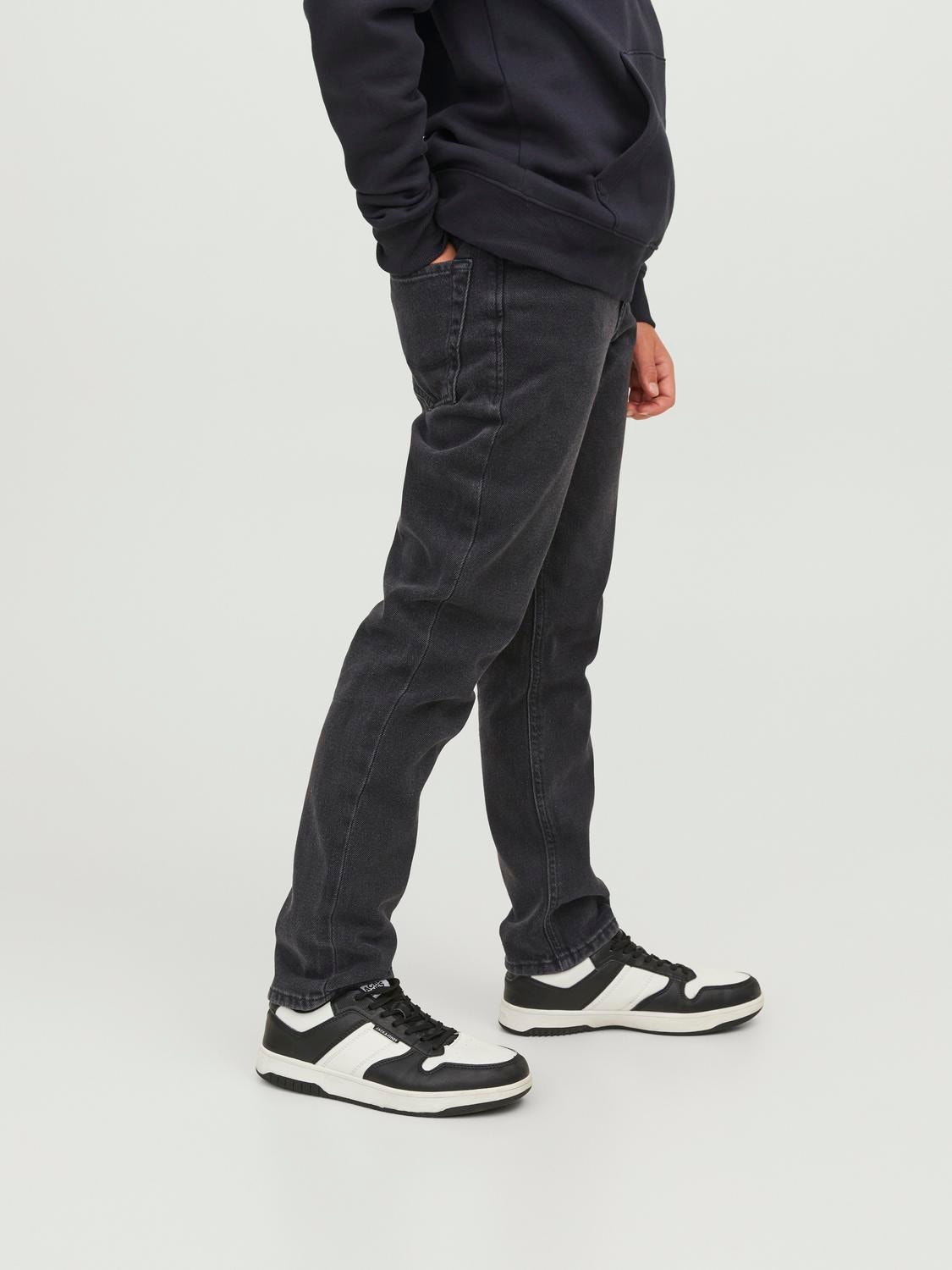 Jack & Jones JJICLARK JJORIGINAL MF 912 Regular fit jeans For boys -Black Denim - 12237675