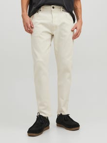 Jack & Jones JJIFRANK JJLEEN CROPPED CJ 217 LID Jeans Tapered fit -Ecru - 12237748