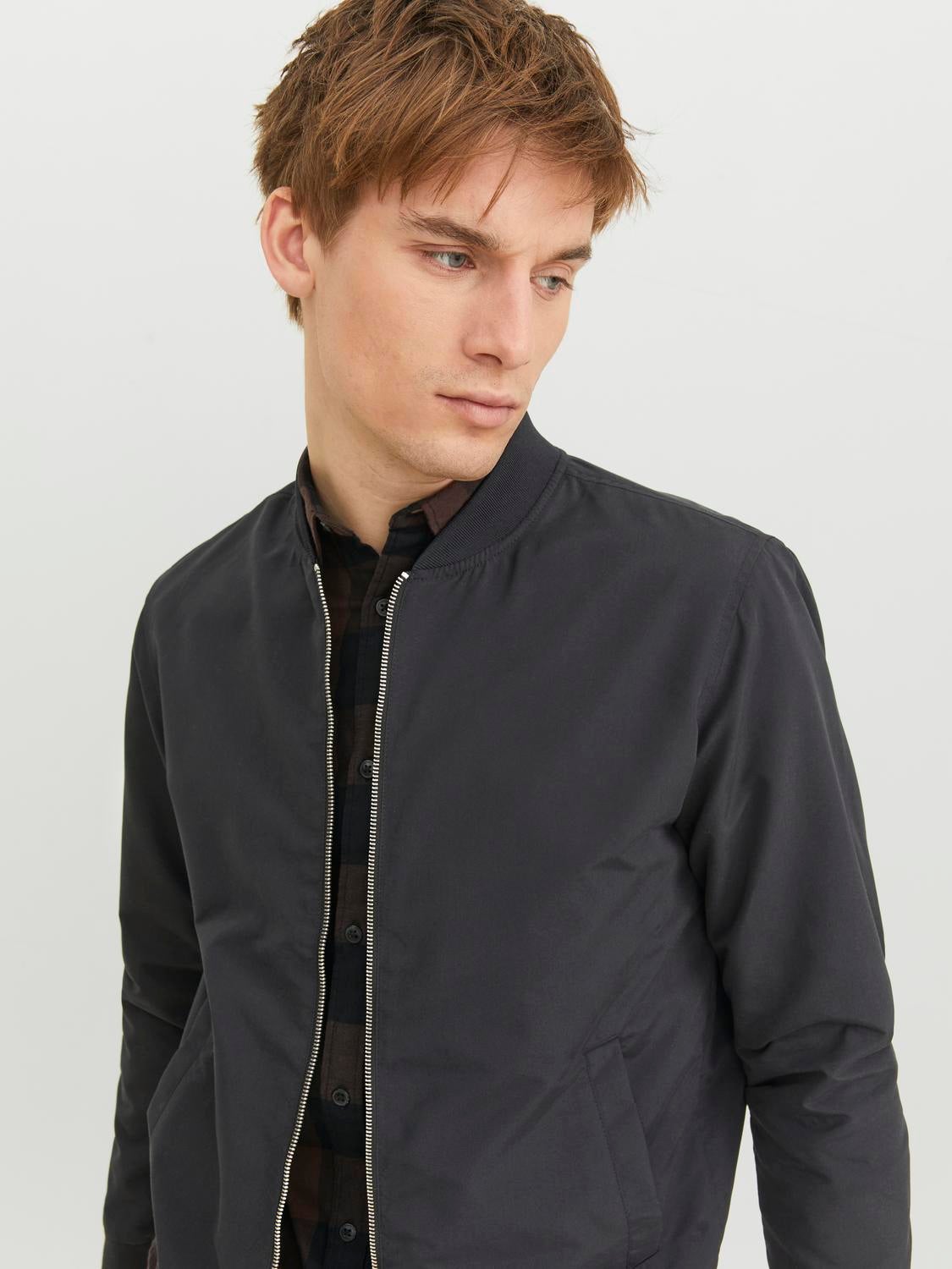 Jack & Jones Jack & Jones Rocky Faux Suede Bomber Jacket - Brown |  very.co.uk