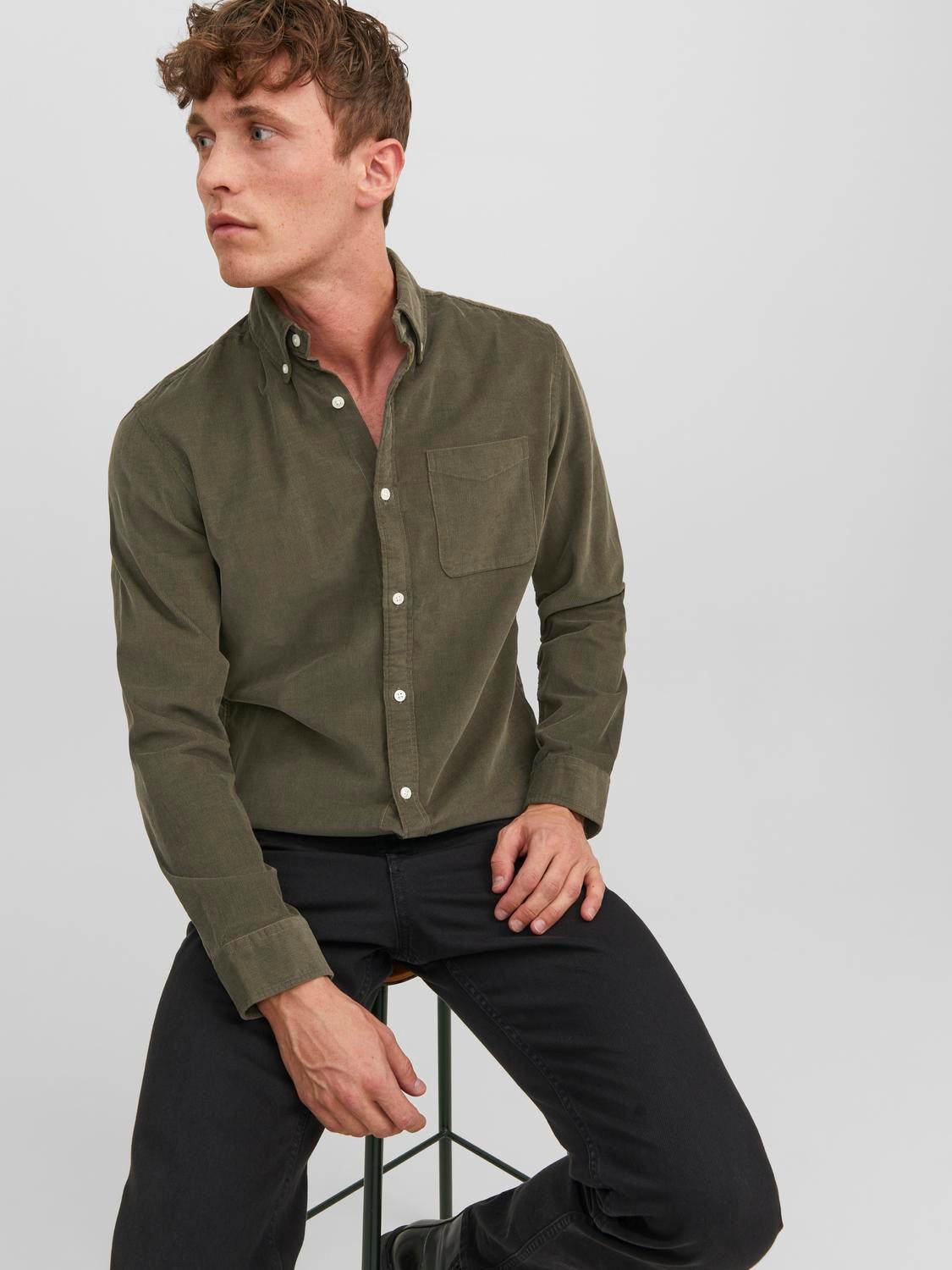 Jack and jones store olive green shirt