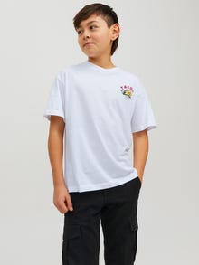 Jack & Jones Trykk T-skjorte For gutter -White - 12237939