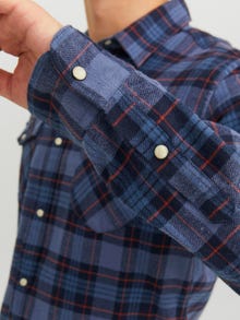 Jack & Jones Slim Fit Rutig skjorta -Vintage Indigo - 12238027