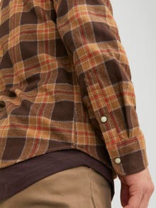 Jack & Jones Slim Fit Karo marškiniai -Seal Brown - 12238027