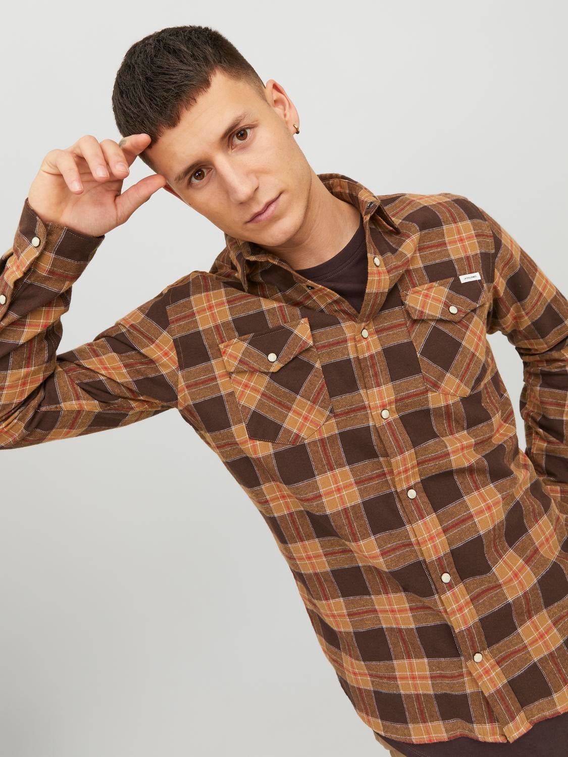 Chemise carreaux Slim Fit avec une remise de 30 Jack Jones