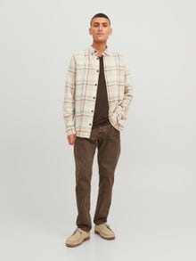 Jack & Jones Comfort Fit Checked shirt -Island Fossil - 12238032