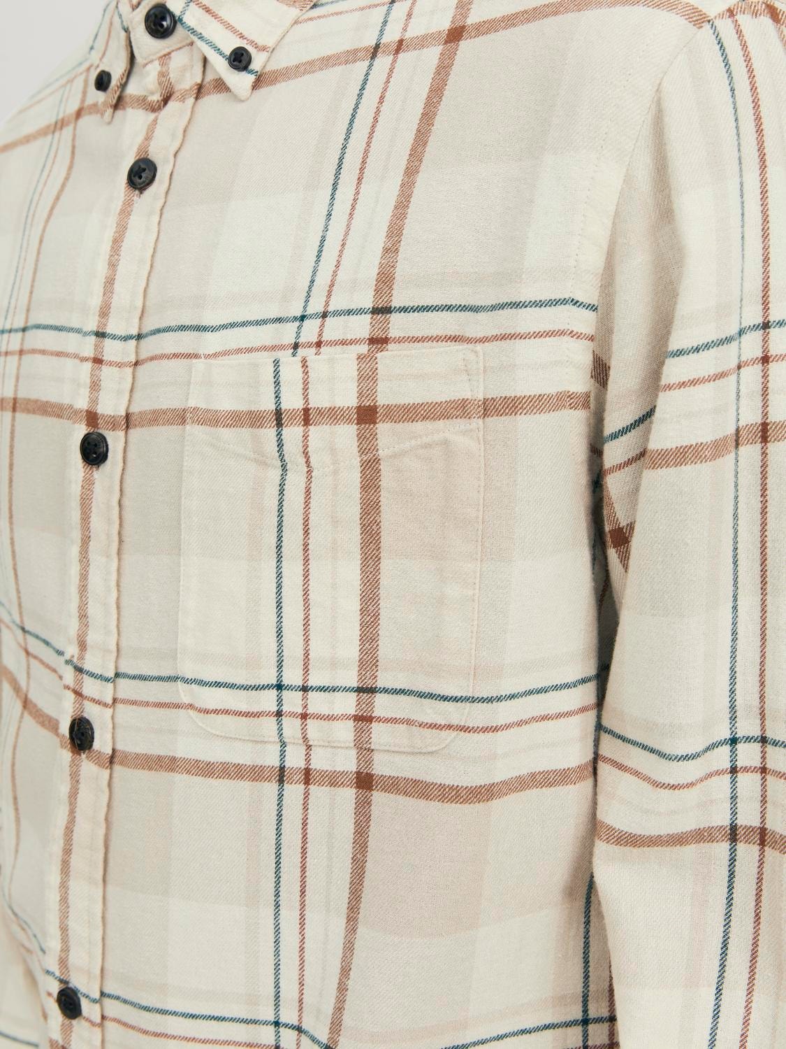 Jack & Jones Comfort Fit Checked shirt -Island Fossil - 12238032