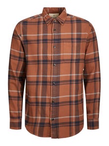 Jack & Jones Comfort Fit Checked shirt -Cambridge Brown - 12238032