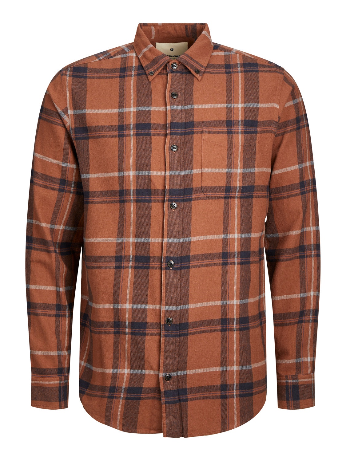 Jack & Jones Comfort Fit Geruit overhemd -Cambridge Brown - 12238032