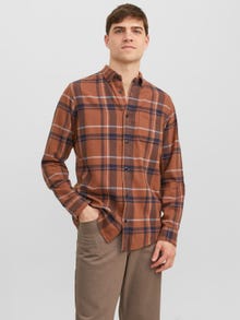 Jack & Jones Comfort Fit Checked shirt -Cambridge Brown - 12238032
