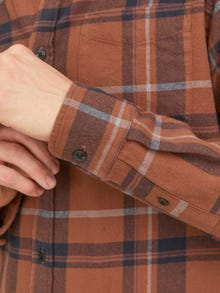 Jack & Jones Comfort Fit Kostkovaná košile -Cambridge Brown - 12238032