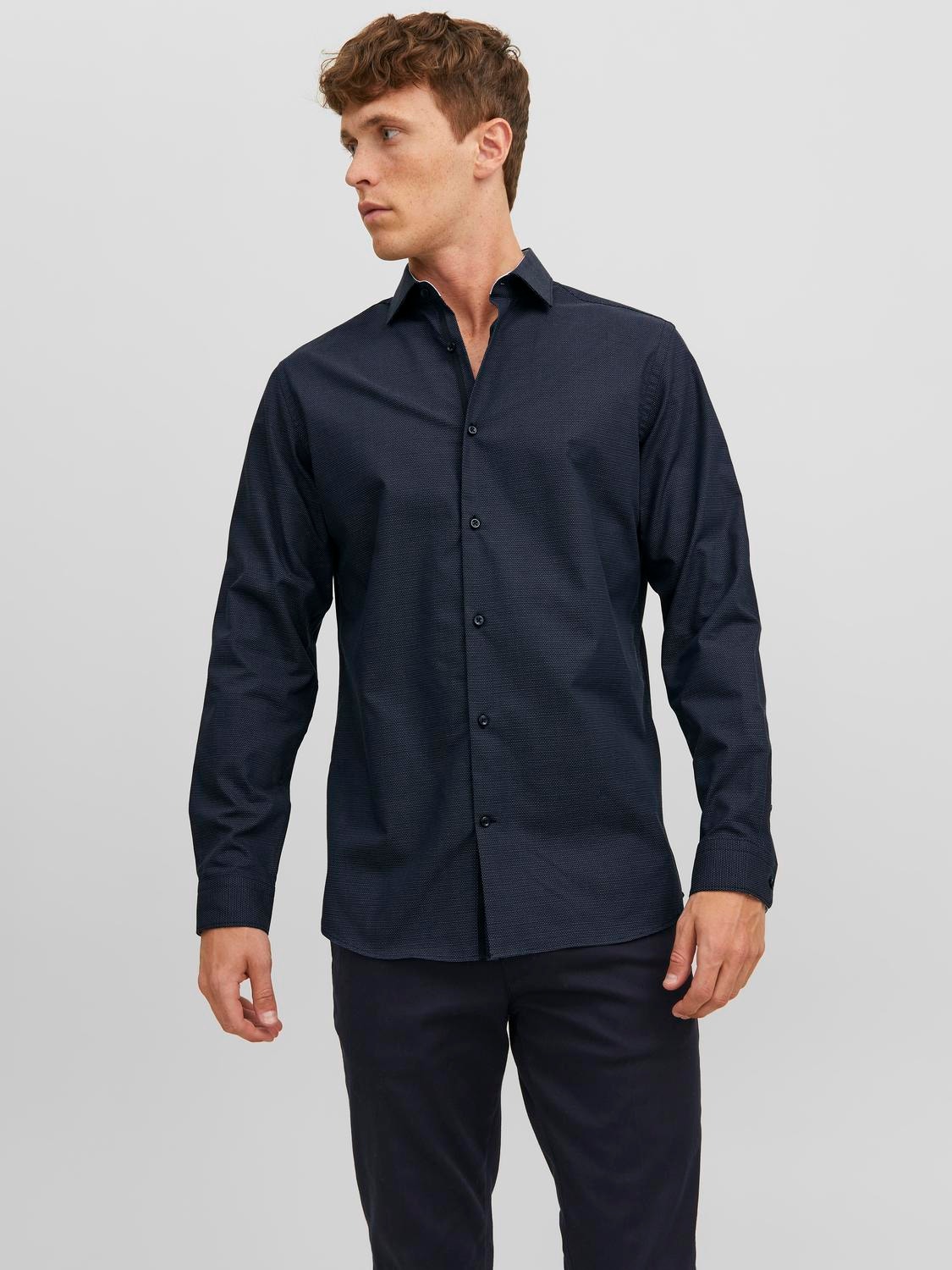 Jack & Jones Slim Fit Dress shirt -Perfect Navy - 12238034