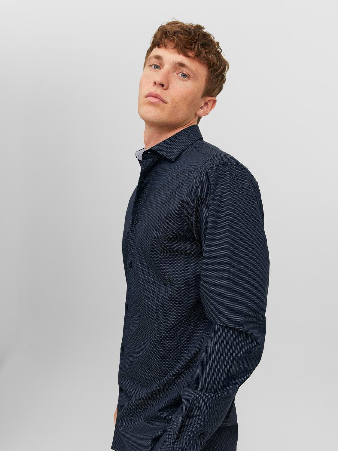 Jack & Jones Slim Fit Formell skjorte -Perfect Navy - 12238034