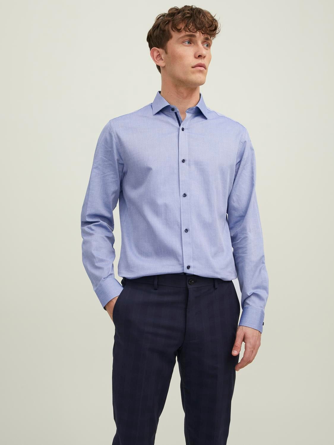 Camisa Formal Slim Fit Azul M dio Jack Jones