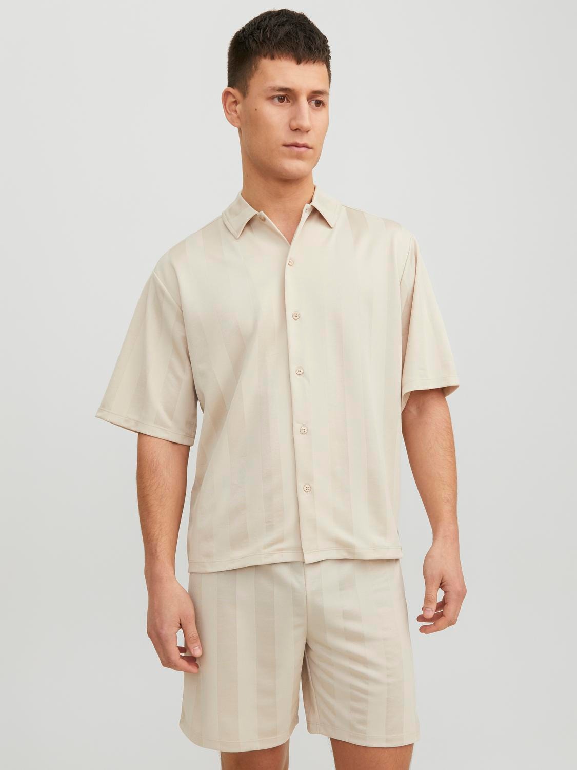 Jack & Jones Regular Fit Resort shirt -Moonbeam - 12238148