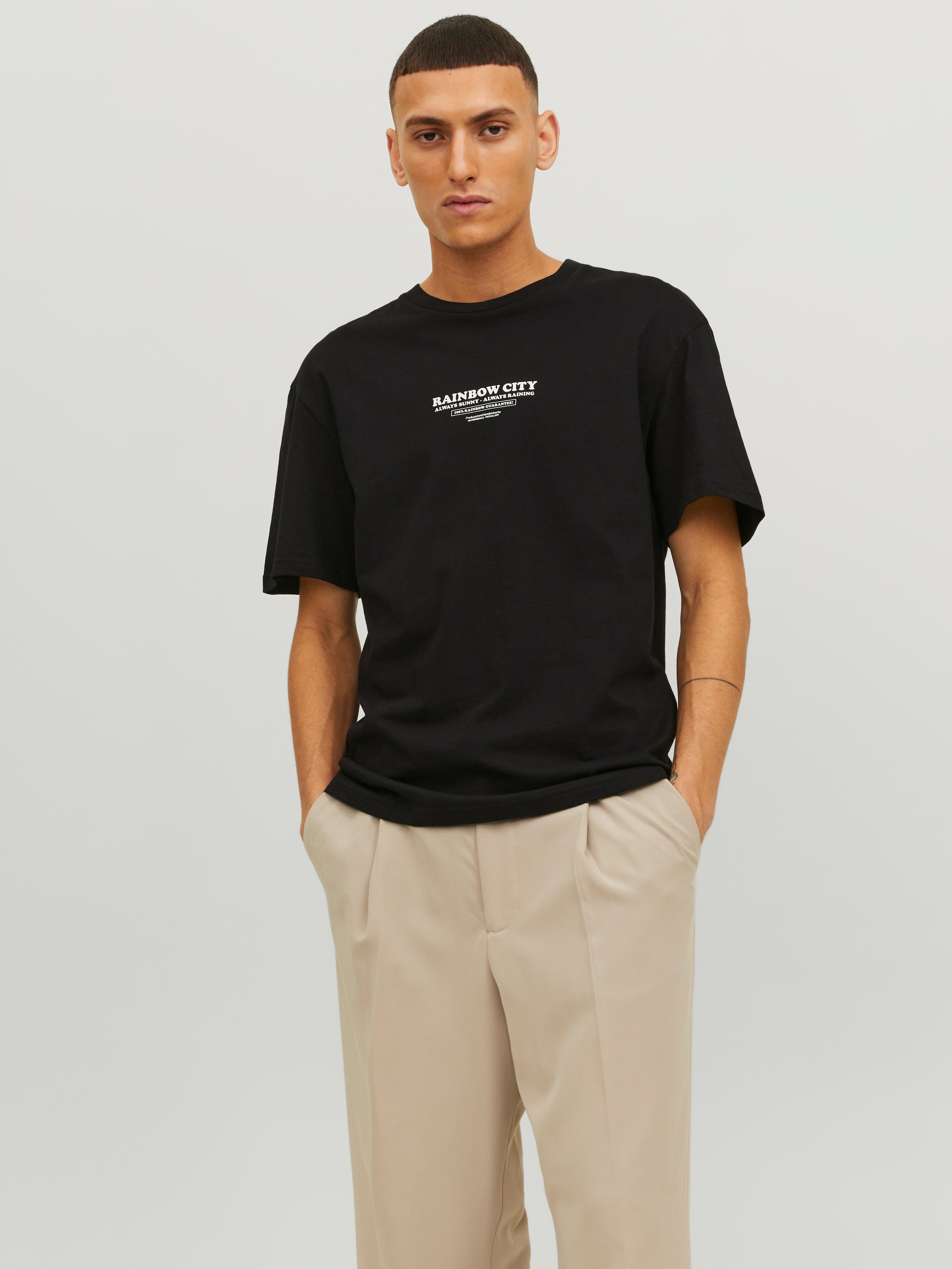T-shirt Imprimé Col Rond - Jack & Jones - Modalova