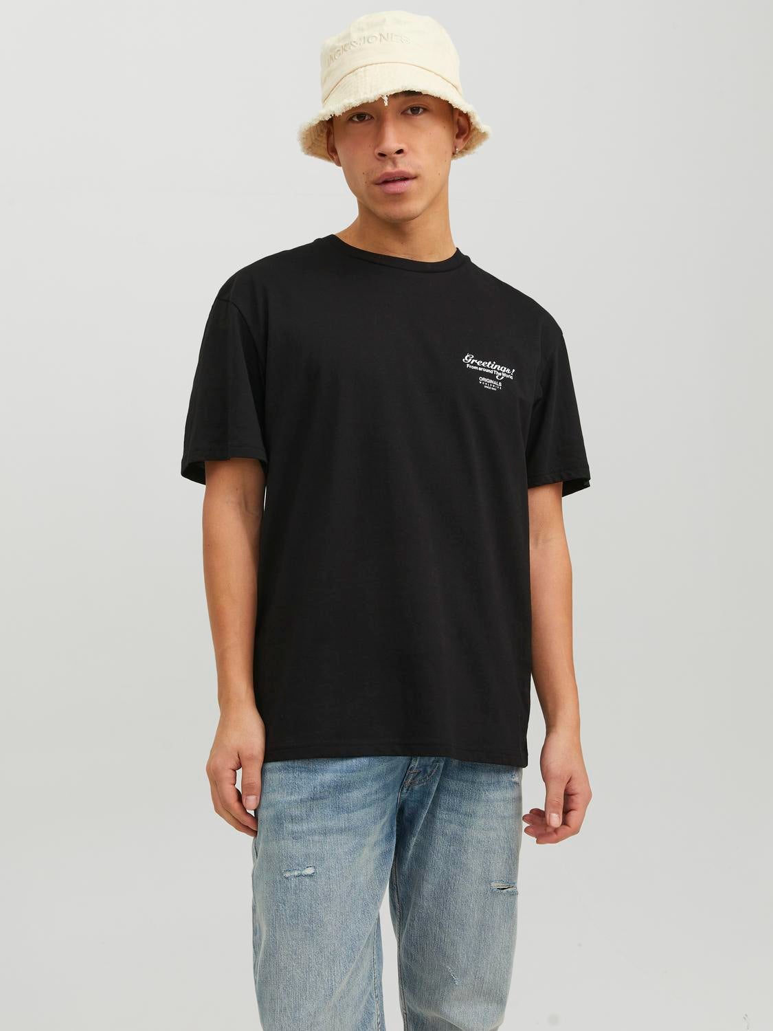 T-shirt Imprimé Col Rond - Jack & Jones - Modalova